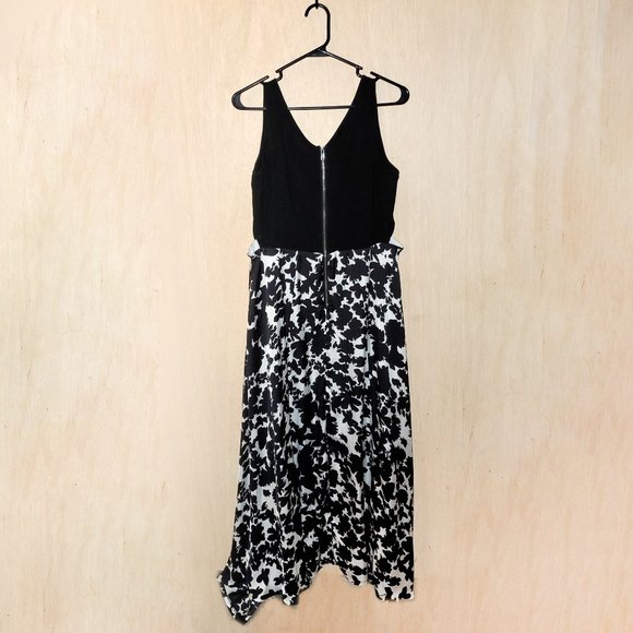 Modamix Maxi Dress with Knit Top and Printed Woven Skirt, Size 14w - Picture 2 of 5